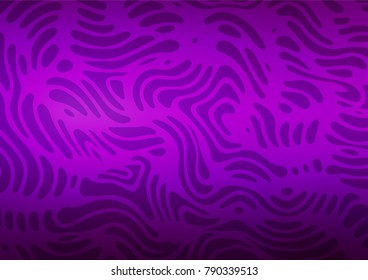 Dark Purple vector abstract doodle template. Shining colored illustration with doodles in Arabic style. The pattern can be used for coloring books and pages for kids.