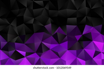 Dark Purple vector abstract mosaic background. Colorful abstract illustration with gradient. The polygonal design can be used for your web site.