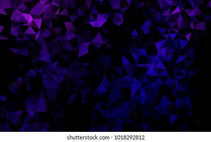Dark Purple vector abstract mosaic background. Shining illustration, which consist of triangles. A completely new design for your business.