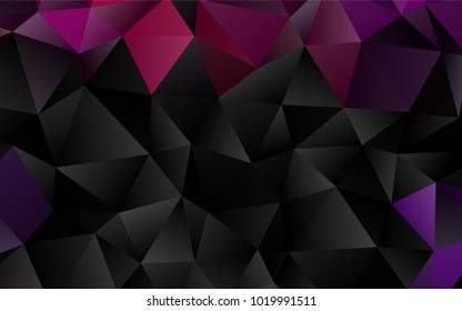 Dark Purple vector abstract mosaic template. A completely new color illustration in a vague style. The textured pattern can be used for background.
