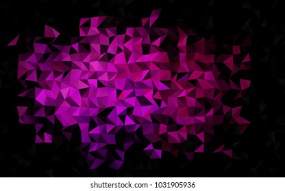 Dark Purple vector abstract mosaic pattern. Glitter abstract illustration with an elegant design. A completely new design for your business.