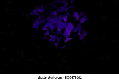 Dark Purple vector abstract mosaic background. Creative geometric illustration in Origami style with gradient. The elegant pattern can be used as part of a brand book.