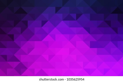 Dark Purple vector abstract mosaic background. Shining colored illustration in a brand-new style. Triangular pattern for your business design.