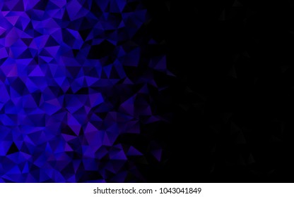 Dark Purple vector abstract mosaic pattern. Shining illustration, which consist of triangles. The completely new template can be used for your brand book.