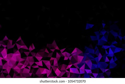Dark Purple vector abstract mosaic background. A completely new color illustration in a vague style. The polygonal design can be used for your web site.