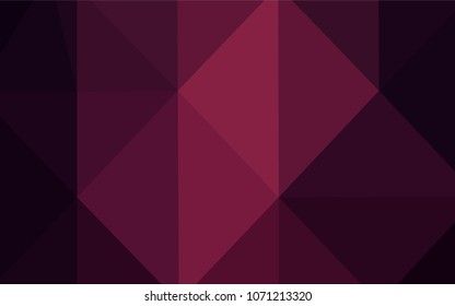 Dark Purple vector abstract mosaic pattern. Elegant bright polygonal illustration with gradient. The best triangular design for your business.