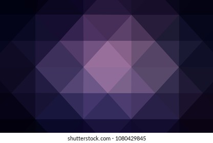 Dark Purple vector abstract mosaic backdrop. Colorful illustration in polygonal style with gradient. The template for cell phone's backgrounds.