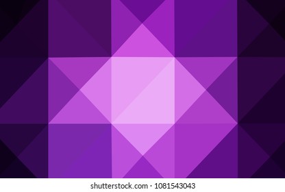 Dark Purple vector abstract mosaic backdrop. Modern geometrical abstract illustration with gradient. Brand-new style for your business design.
