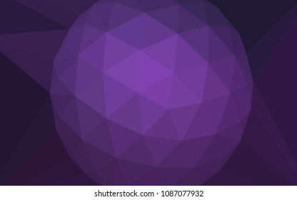 Dark Purple vector abstract mosaic background with a diamond. Colorful illustration in a polygonal style. Brand new style for your business design.