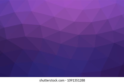 Dark Purple vector abstract mosaic background. Creative geometric illustration in Origami style with gradient. The textured pattern can be used for background.