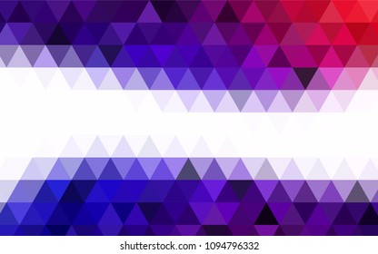 Dark Purple vector abstract mosaic background. Shining colored illustration in a brand-new style. Triangular pattern for your business design.