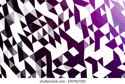 Dark Purple vector abstract mosaic background. Geometric illustration in Origami style with gradient.  A completely new template for your business design.