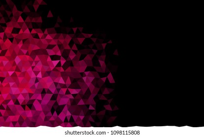Dark Purple vector abstract mosaic pattern. Creative geometric illustration in Origami style with gradient. The textured pattern can be used for background.