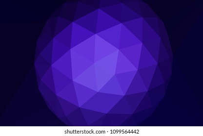 Dark Purple vector abstract mosaic backdrop with a diamond. Elegant polygonal illustration with gradient. Pattern for a brand book's backdrop.