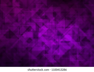 Dark Purple vector abstract mosaic abstract mosaic. Shining illustration, which consist of triangles. The completely new template can be used for your brand book.