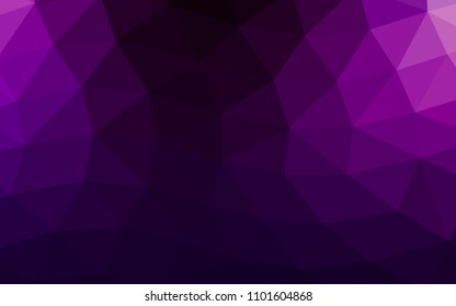 Dark Purple vector abstract mosaic abstract mosaic. Colorful abstract illustration with gradient. The elegant pattern can be used as part of a brand book.