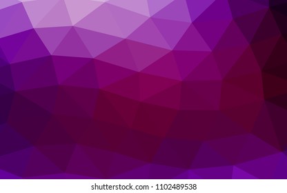 Dark Purple vector abstract mosaic abstract mosaic. Shining illustration, which consist of triangles. The best triangular design for your business.