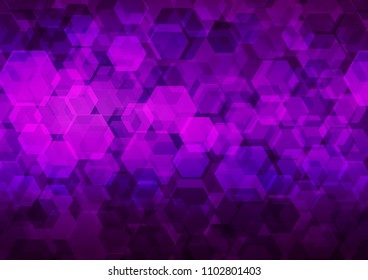 Dark Purple vector abstract mosaic template. Geometric illustration in Origami style with gradient.  The completely new template can be used for your brand book.