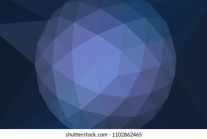 Dark Purple vector abstract mosaic backdrop with a diamond. Elegant polygonal illustration with gradient. A completely new design for your leaflet.