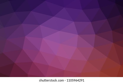Dark Purple vector abstract mosaic abstract mosaic. A vague abstract illustration with gradient. A completely new design for your business.