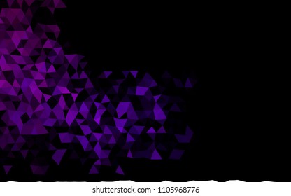 Dark Purple vector abstract mosaic background. A sample with polygonal shapes. The textured pattern can be used for background.