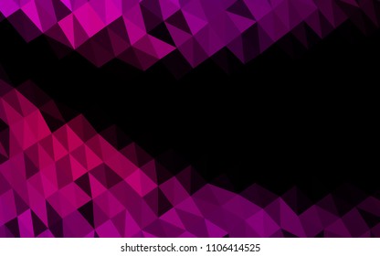 Dark Purple vector abstract mosaic background. A vague abstract illustration with gradient. A completely new template for your business design.