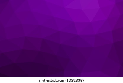 Dark Purple vector abstract mosaic abstract mosaic. An elegant bright illustration with gradient. Brand new style for your business design.