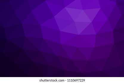 Dark Purple vector abstract mosaic abstract mosaic. A vague abstract illustration with gradient. A completely new template for your business design.