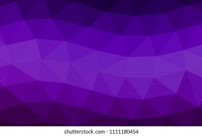 Dark Purple vector abstract mosaic abstract mosaic. Modern geometrical abstract illustration with gradient. The polygonal design can be used for your web site.