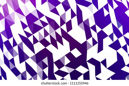 Dark Purple vector abstract mosaic pattern. Creative geometric illustration in Origami style with gradient. Triangular pattern for your business design.