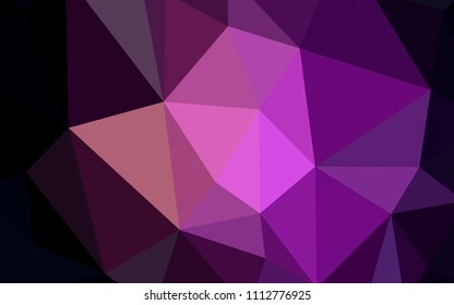 Dark Purple vector abstract mosaic background. Polygonal abstract illustration with gradient. Template for cell phone's backgrounds.