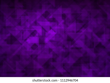 Dark Purple vector abstract mosaic abstract mosaic. Creative geometric illustration in Origami style with gradient. The template can be used as a background for cell phones.