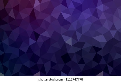 Dark Purple vector abstract mosaic background. Elegant bright polygonal illustration with gradient. Polygonal design for your web site.