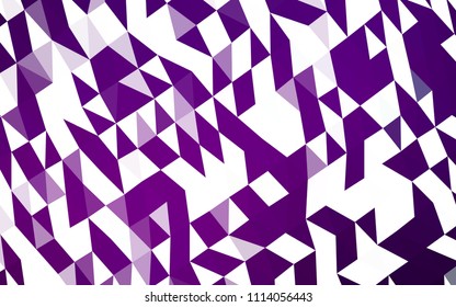 Dark Purple vector abstract mosaic background. Brand new colored illustration in blurry style with gradient. The best triangular design for your business.