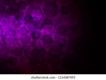 Dark Purple vector abstract mosaic template. A completely new color illustration in a vague style. A new texture for your design.