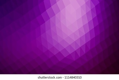 Dark Purple vector abstract mosaic backdrop. An elegant bright illustration with gradient. The polygonal design can be used for your web site.