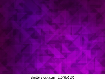 Dark Purple vector abstract mosaic background. A vague abstract illustration with gradient. The best triangular design for your business.