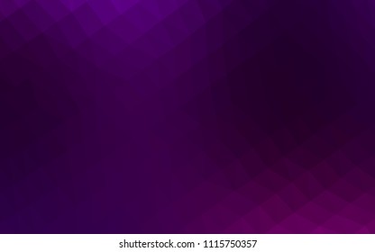 Dark Purple vector abstract mosaic template. Creative illustration in halftone style with gradient. The best triangular design for your business.