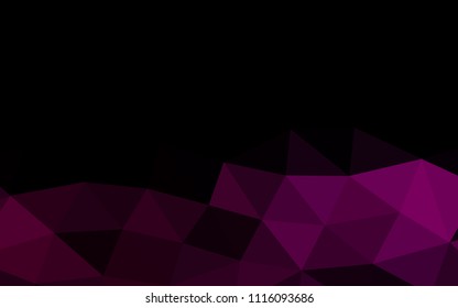 Dark Purple vector abstract mosaic abstract mosaic. Glitter abstract illustration with an elegant design. The polygonal design can be used for your web site.