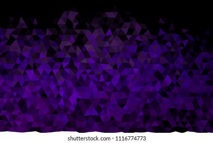 Dark Purple vector abstract mosaic low poly template. Shining colored illustration in a Brand new style. A completely new design for your business.