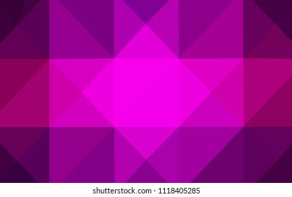 Dark Purple vector abstract mosaic background. Geometric illustration in Origami style with gradient.  A completely new design for your business.