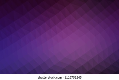 Dark Purple vector abstract mosaic background. Modern geometrical abstract illustration with gradient. The polygonal design can be used for your web site.