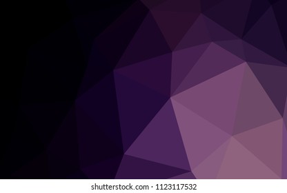 Dark Purple vector abstract mosaic pattern. Polygonal abstract illustration with gradient. Textured pattern for your backgrounds.