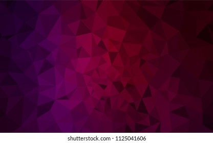 Dark Purple vector abstract mosaic pattern. A sample with polygonal shapes. Brand new design for your business.