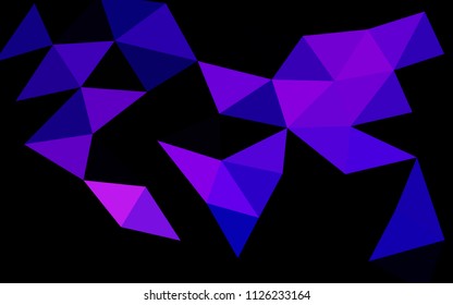 Dark Purple vector abstract mosaic abstract mosaic. Glitter abstract illustration with an elegant design. A completely new template for your business design.