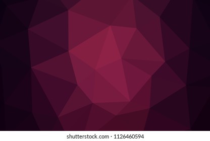 Dark Purple vector abstract mosaic backdrop. Shining polygonal illustration, which consist of triangles. New template for your brand book.