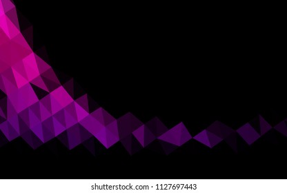 Dark Purple vector abstract mosaic backdrop. Creative geometric illustration in Origami style with gradient. The polygonal design can be used for your web site.