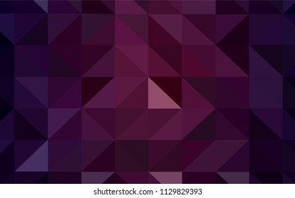 Dark Purple vector abstract mosaic background. Creative geometric illustration in Origami style with gradient. Best triangular design for your business.