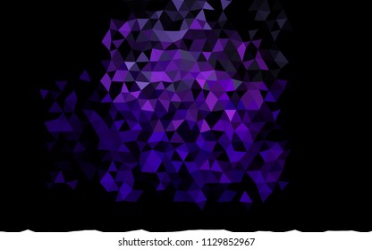 Dark Purple vector abstract mosaic template. Colorful illustration in abstract style with gradient. A new texture for your design.