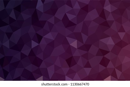 Dark Purple vector abstract mosaic pattern. Glitter abstract illustration with an elegant triangles. Textured pattern for your backgrounds.